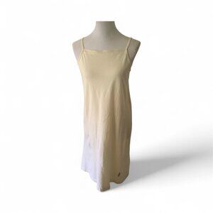 Nautica Pale Yellow Cotton Short Nightgown with Adjustable Straps Size M